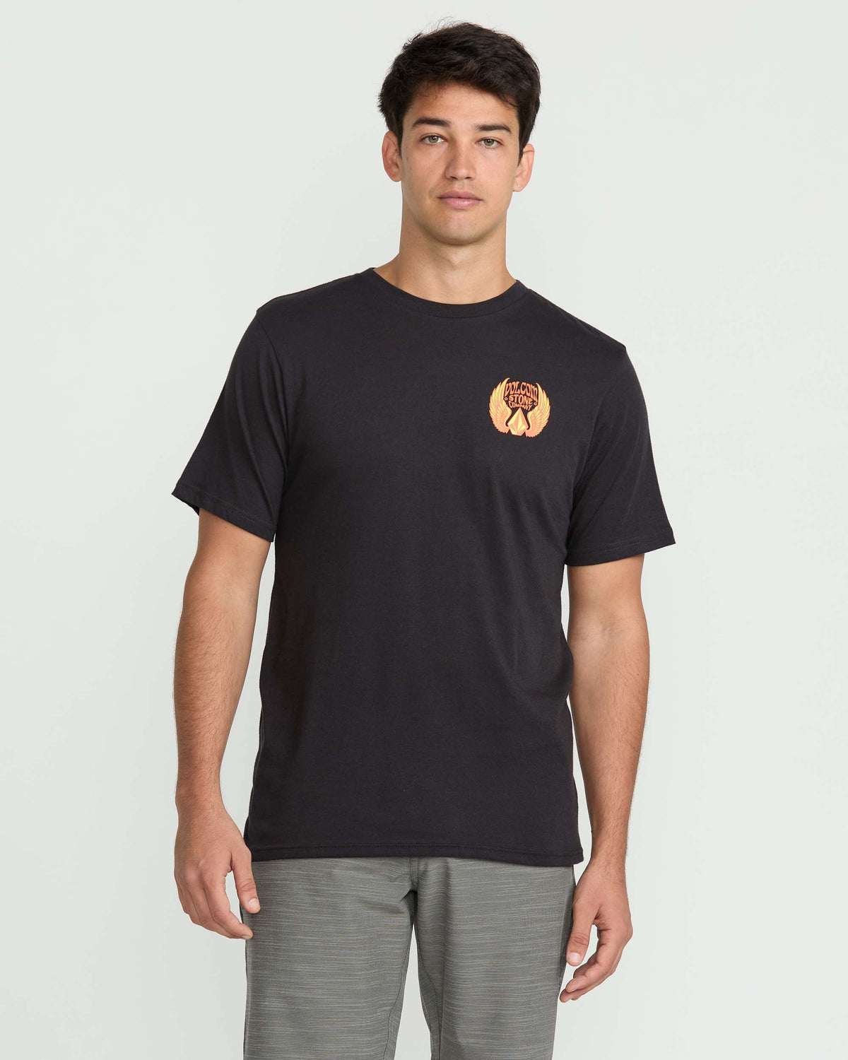 Men's Dactyl Short Sleeve Tee Washed Black Heather - Volcom