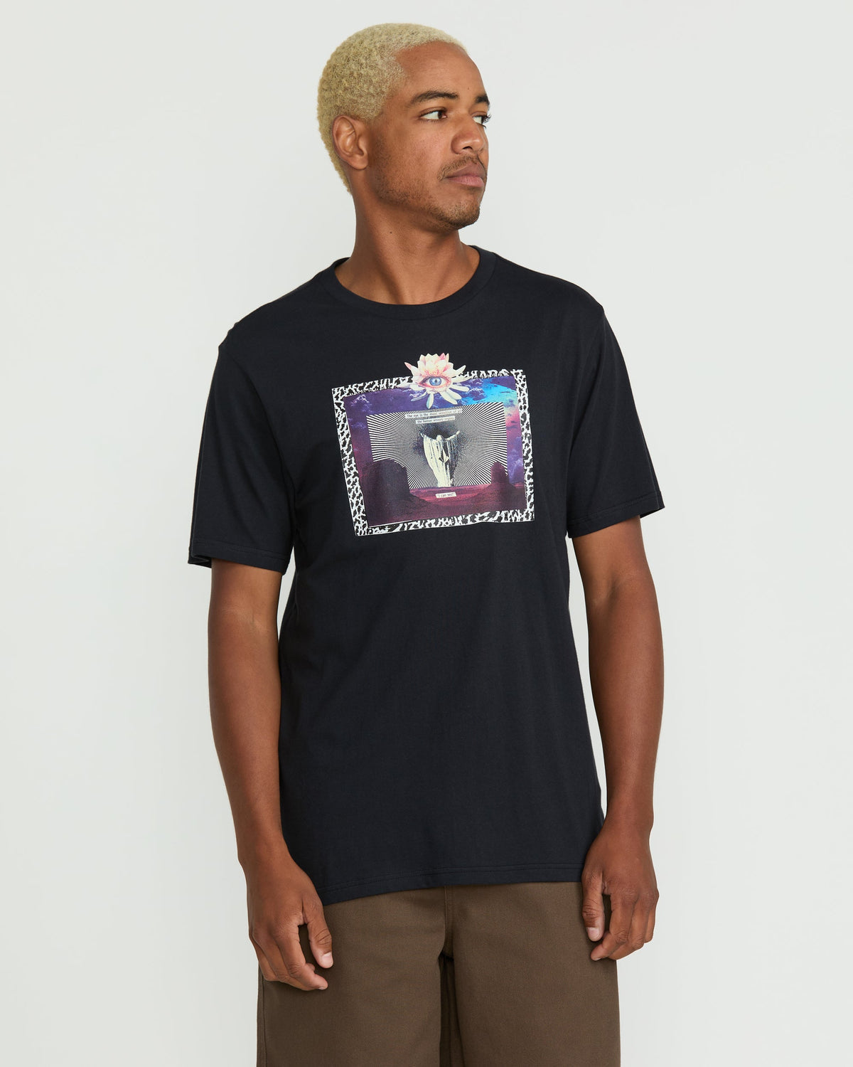 Men's Eyecansee Short Sleeve Tee Antique Black - Volcom