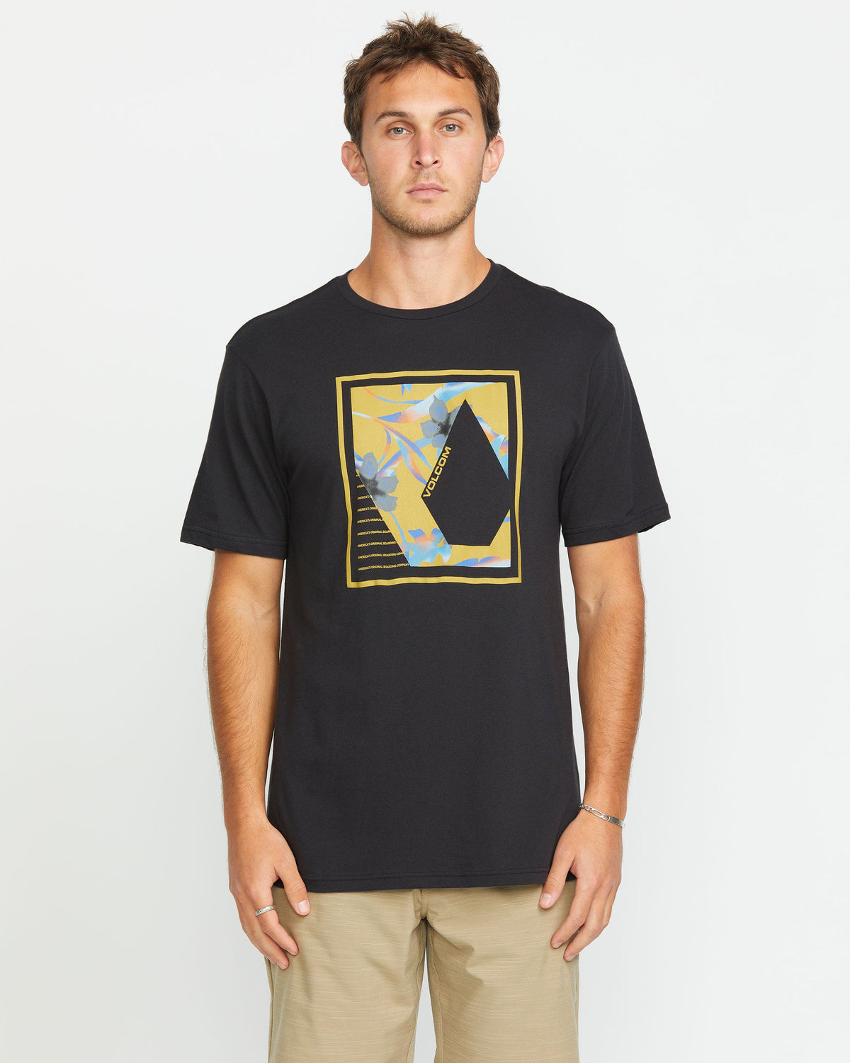 Men's Sprayz Short Sleeve Tee Washed Black Heather - Volcom