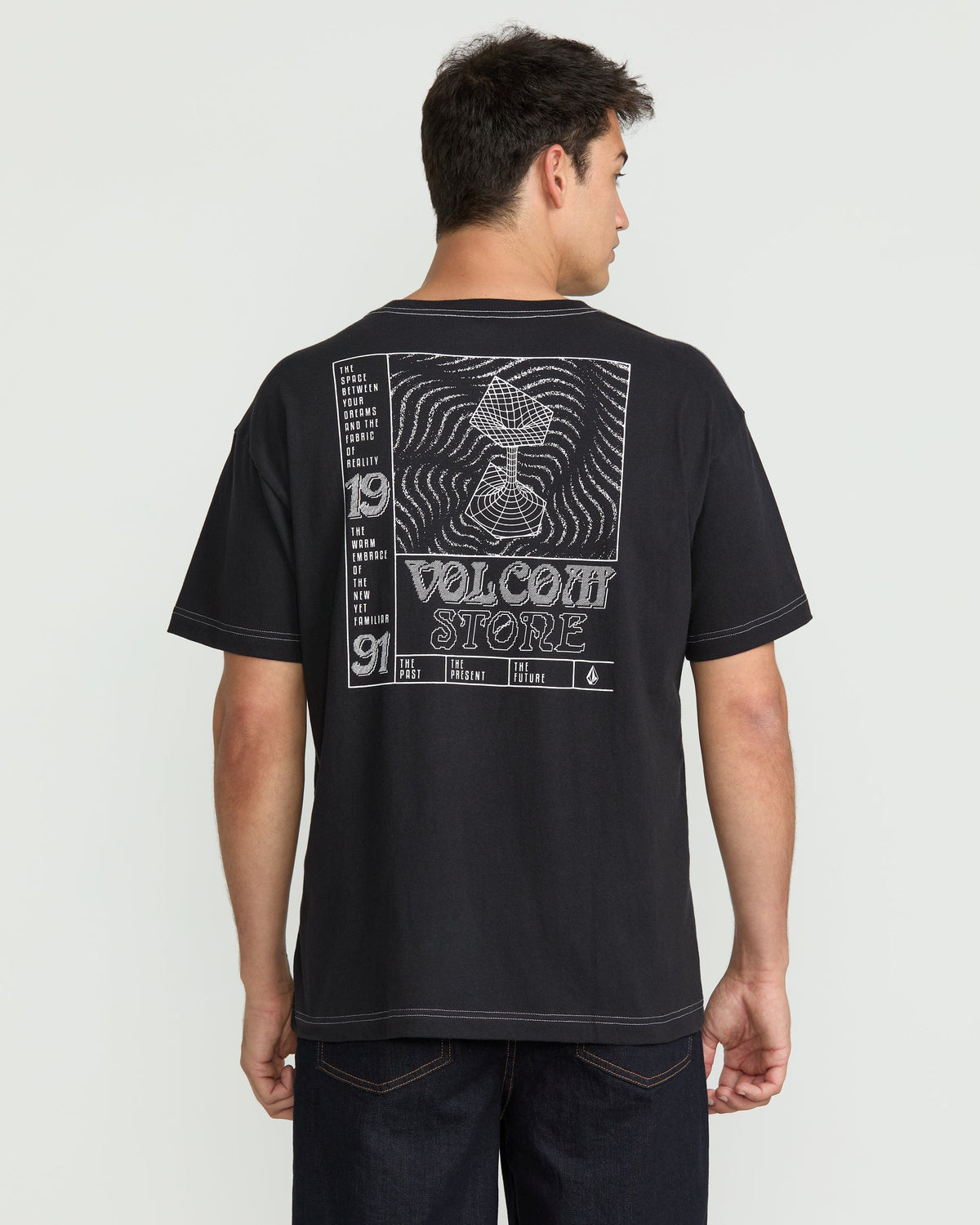 Men's Timewave Short Sleeve Tee Antique Black - Volcom