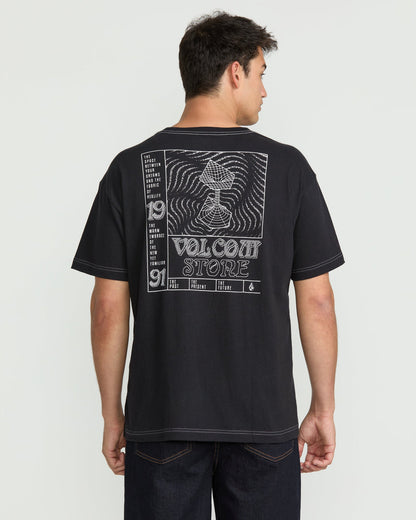 Men's Timewave Short Sleeve Tee Antique Black - Volcom