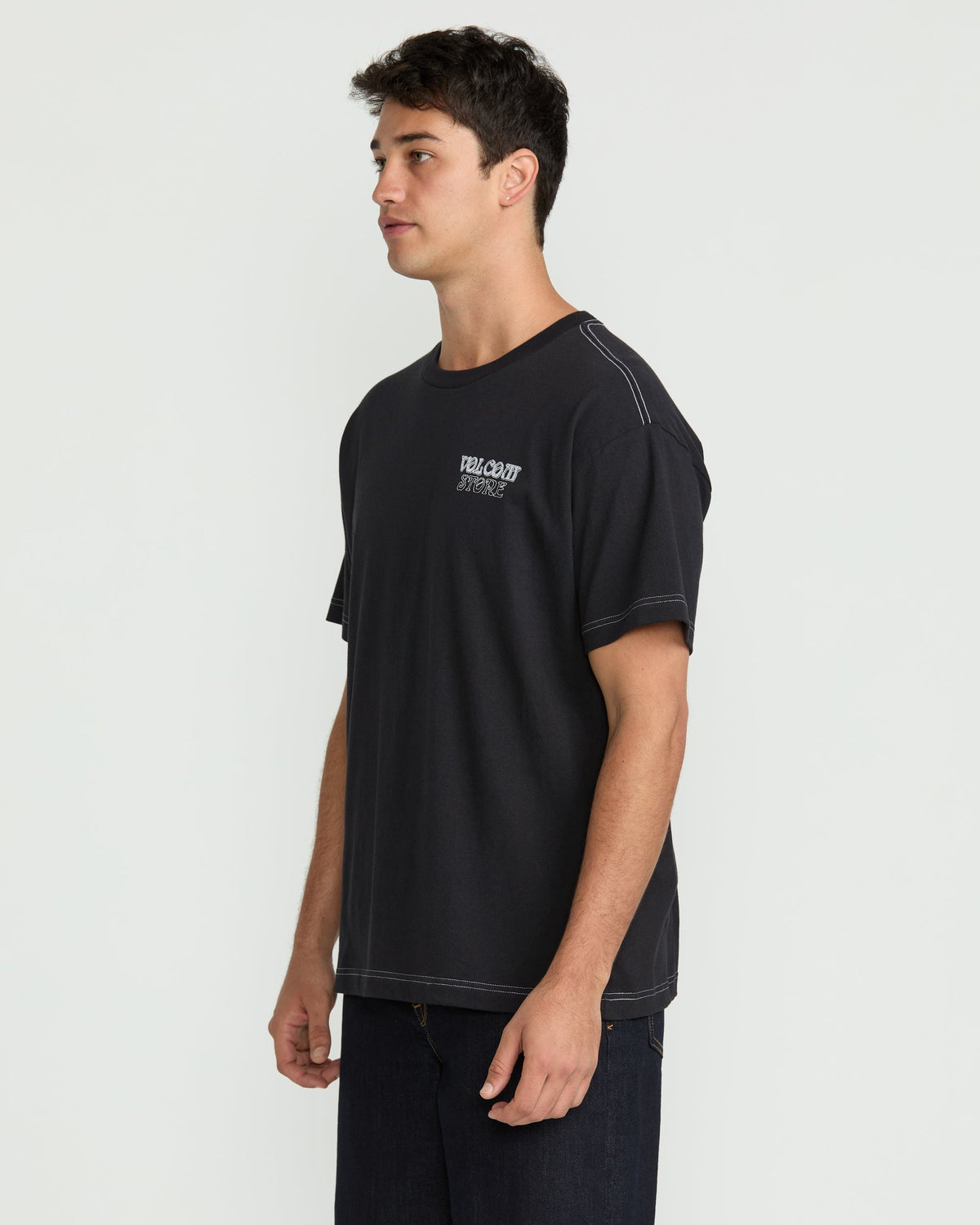 Men's Timewave Short Sleeve Tee Antique Black - Volcom
