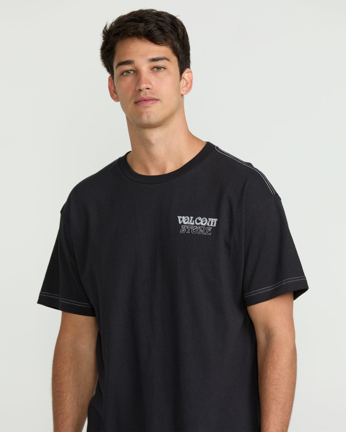 Men's Timewave Short Sleeve Tee Antique Black - Volcom