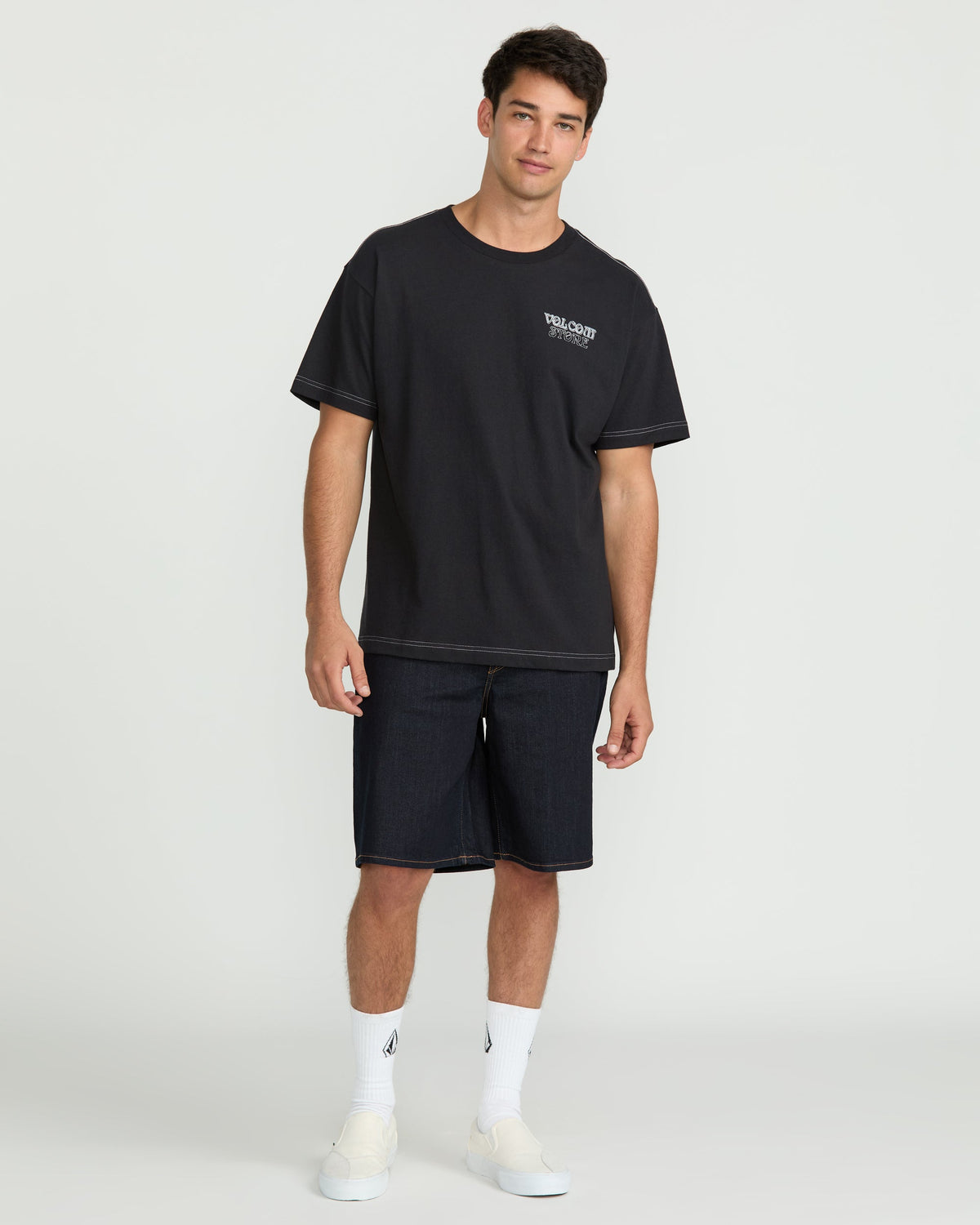 Men's Timewave Short Sleeve Tee Antique Black - Volcom