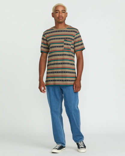Men's Taction Crew Short Sleeve Tee Khaki - Volcom