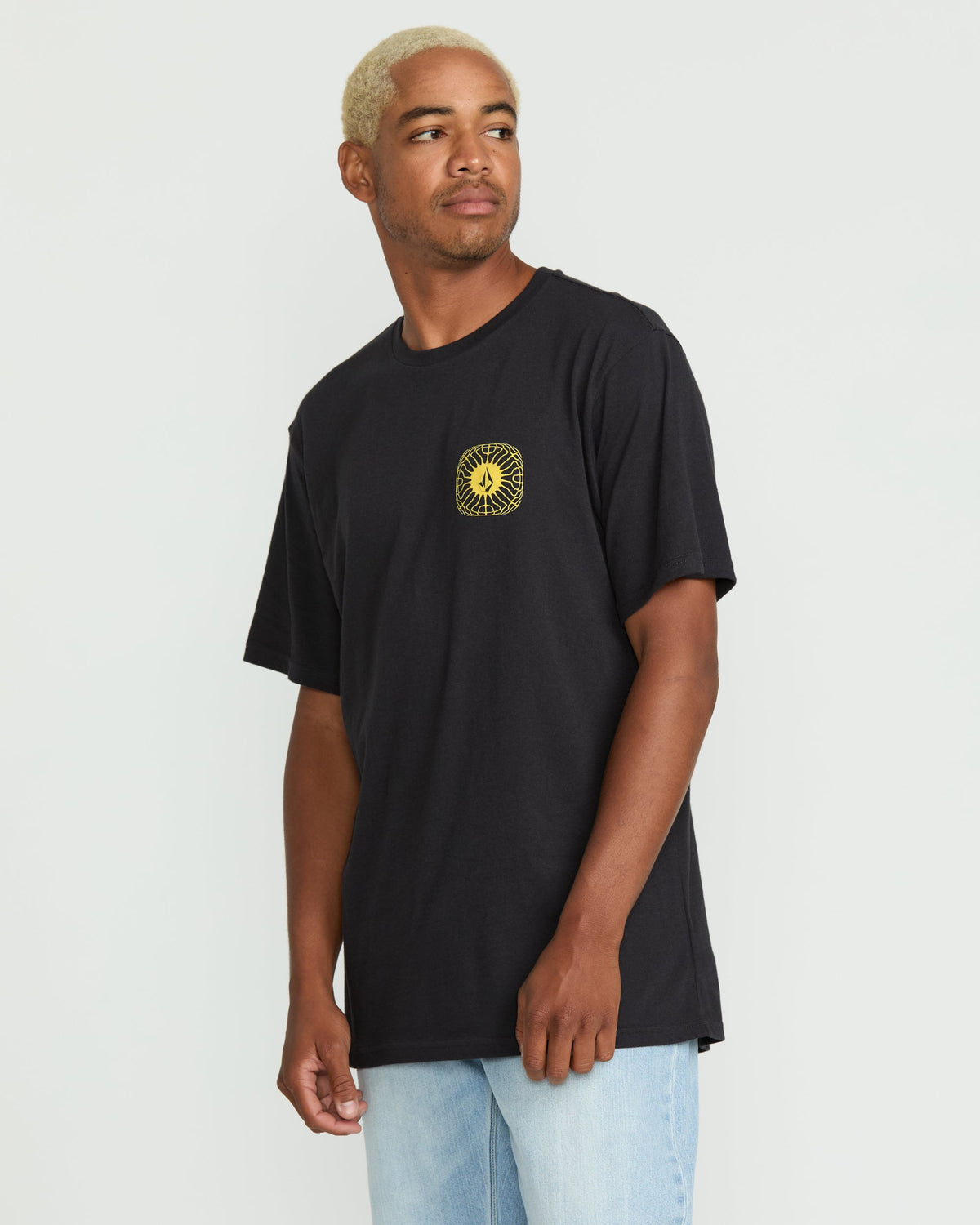 Men's Frequency Short Sleeve Tee Washed Black Heather - Volcom
