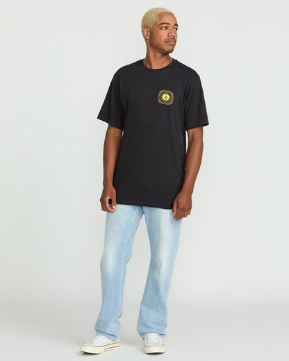 Men's Frequency Short Sleeve Tee Washed Black Heather - Volcom