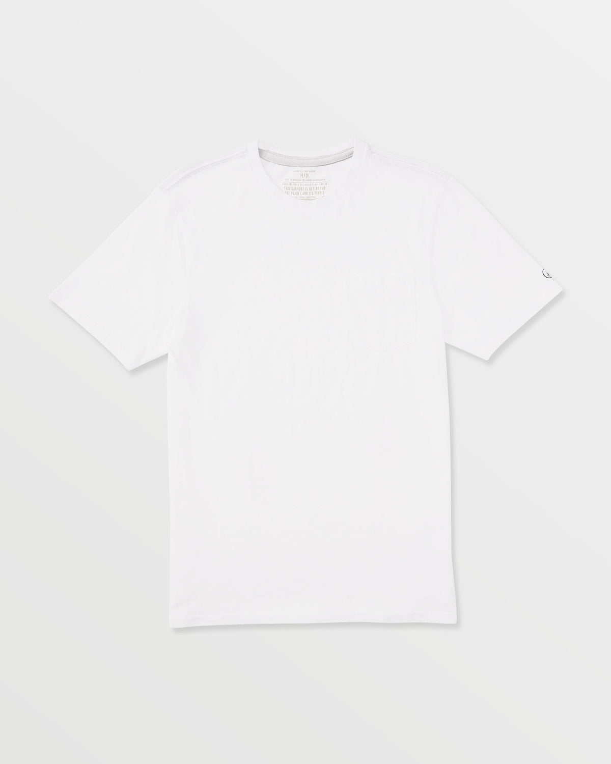 Men's Solid Short Sleeve Shirt Pocket Tee White - Volcom