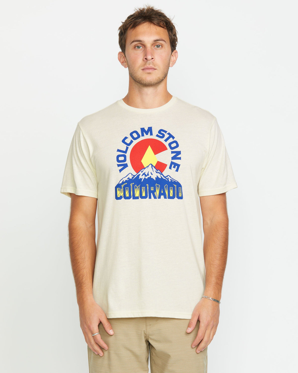 Men's Rockyrado Short Sleeve Tee Off White Heather - Volcom