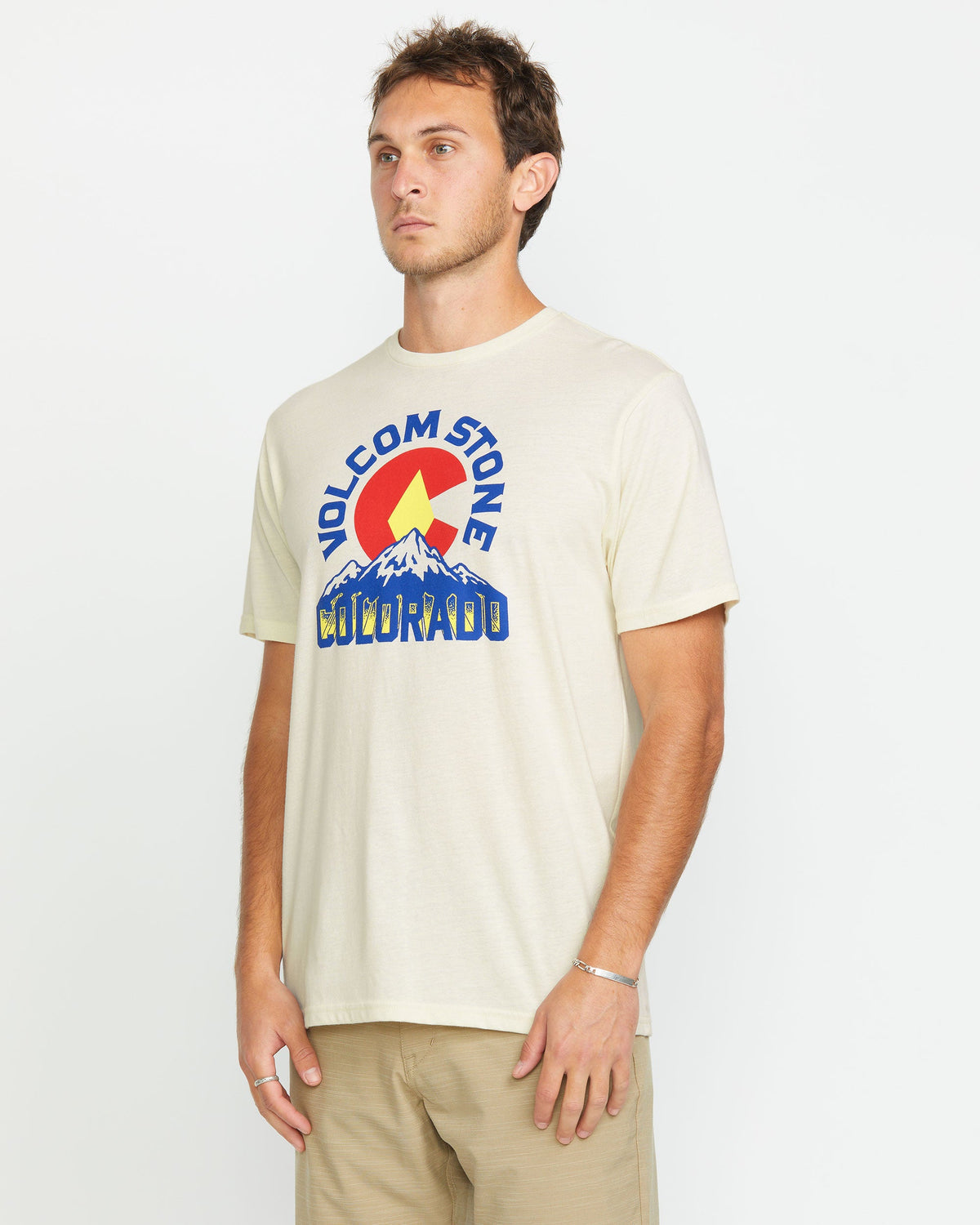 Men's Rockyrado Short Sleeve Tee Off White Heather - Volcom