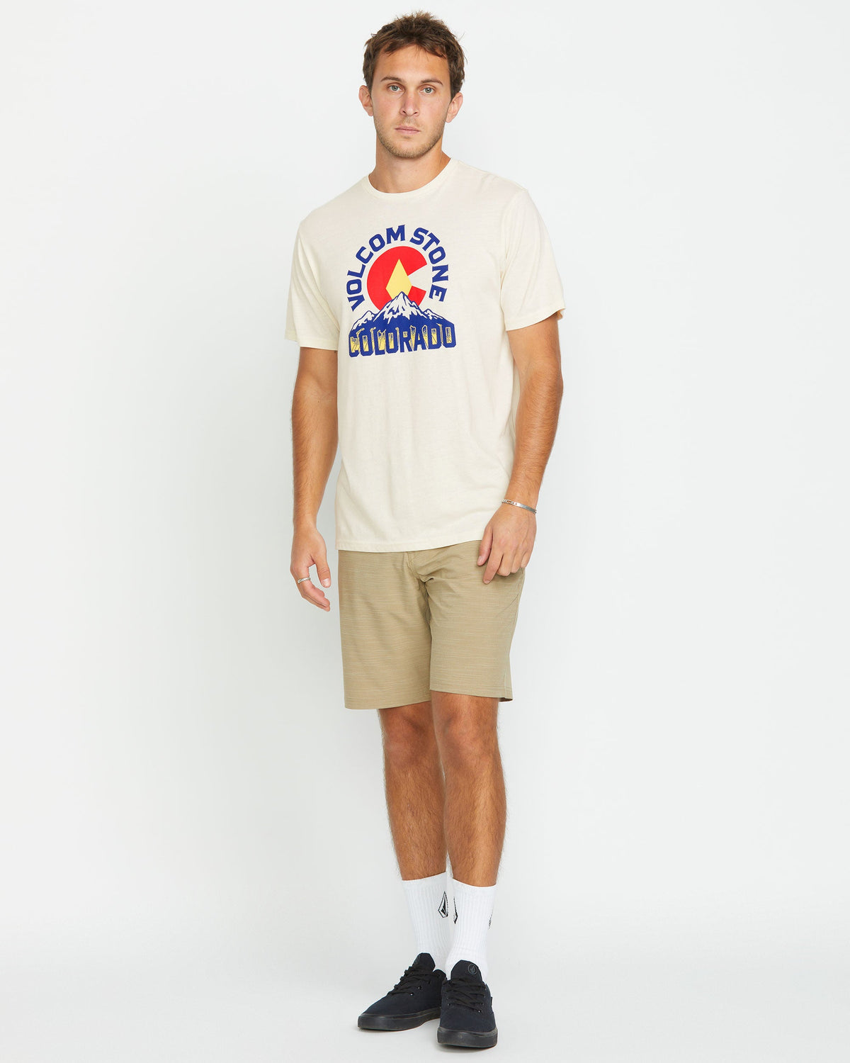 Men's Rockyrado Short Sleeve Tee Off White Heather - Volcom