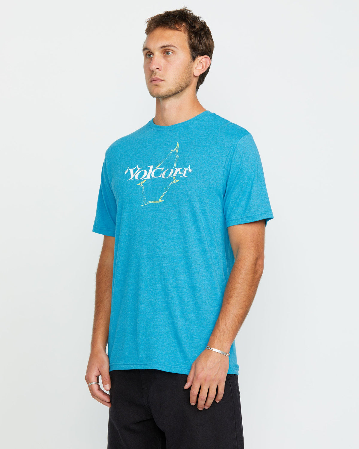 Men's Galaxy Short Sleeve Tee Bay Blue Heather - Volcom
