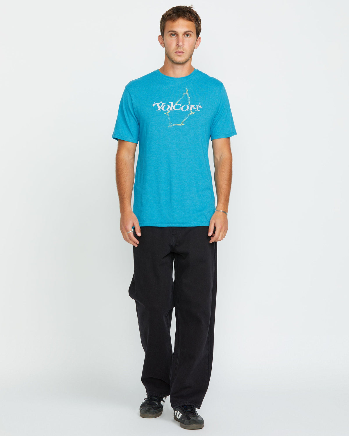 Men's Galaxy Short Sleeve Tee Bay Blue Heather - Volcom