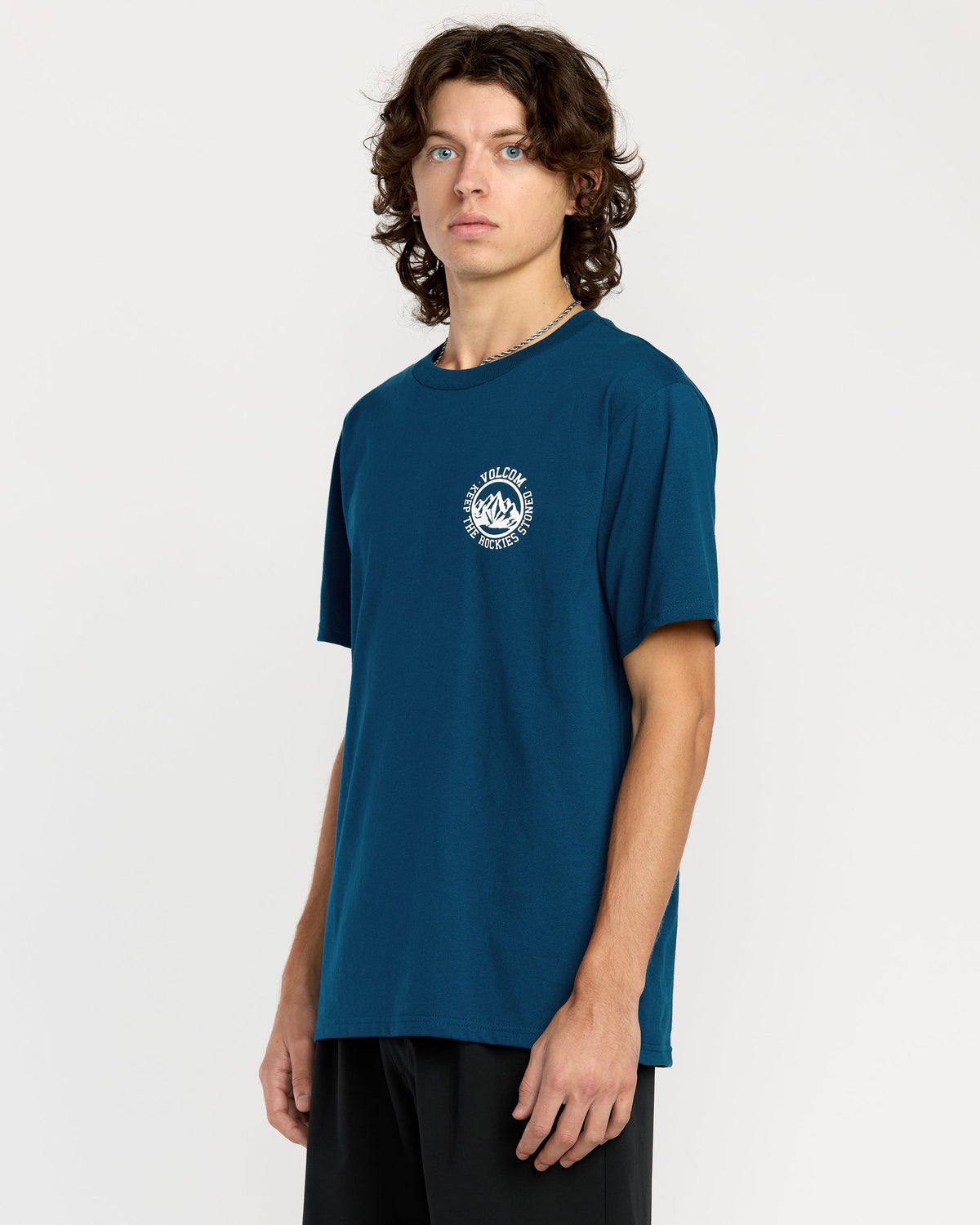 Men's Keep Rockies Stoned Short Sleeve Tee Cosmic Blue - Volcom