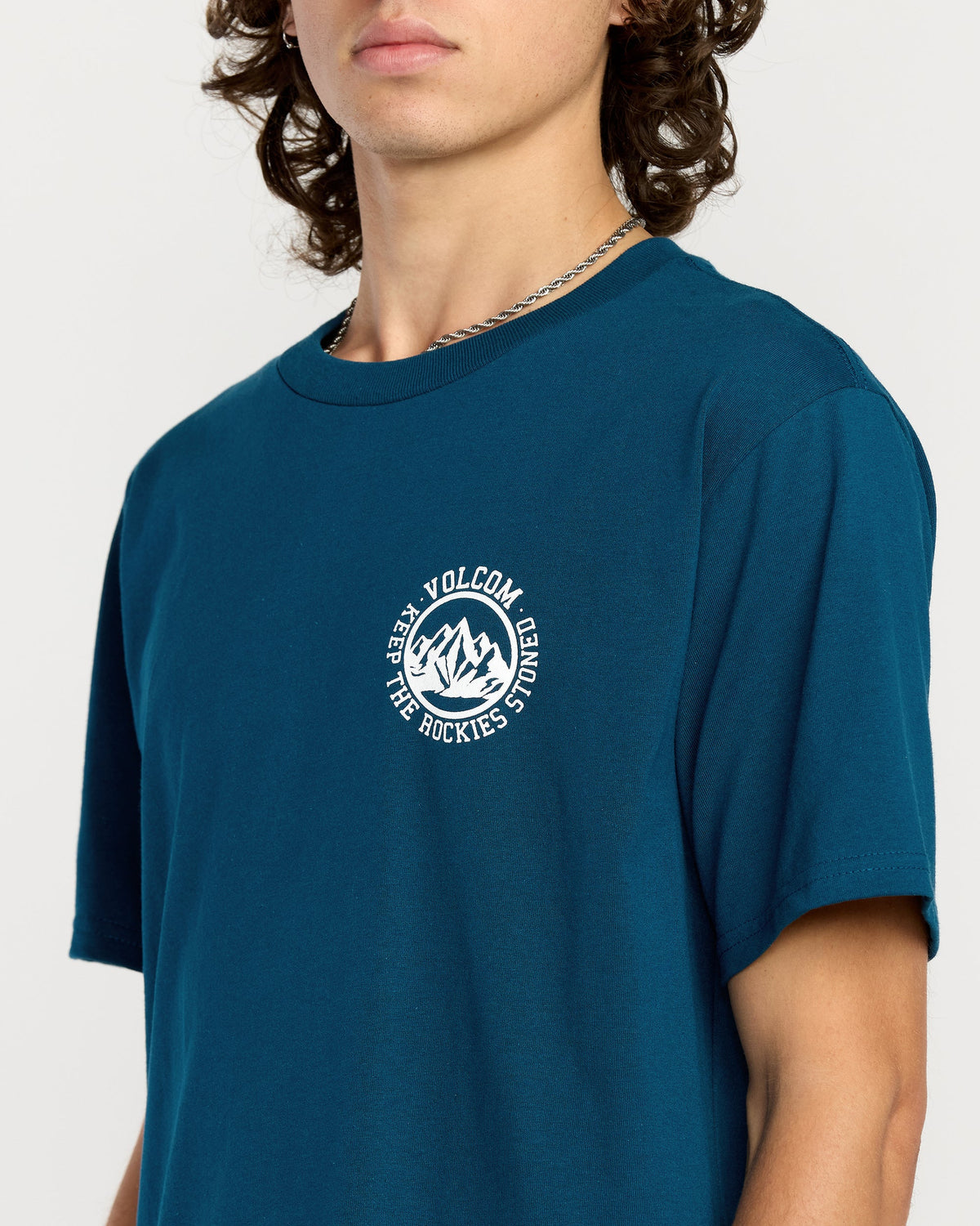 Men's Keep Rockies Stoned Short Sleeve Tee Cosmic Blue - Volcom