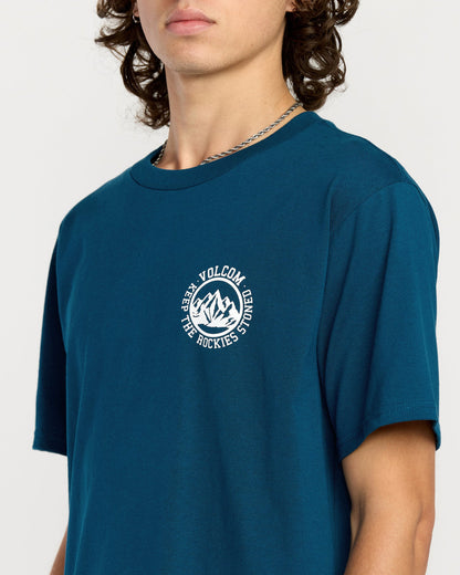 Men's Keep Rockies Stoned Short Sleeve Tee Cosmic Blue - Volcom