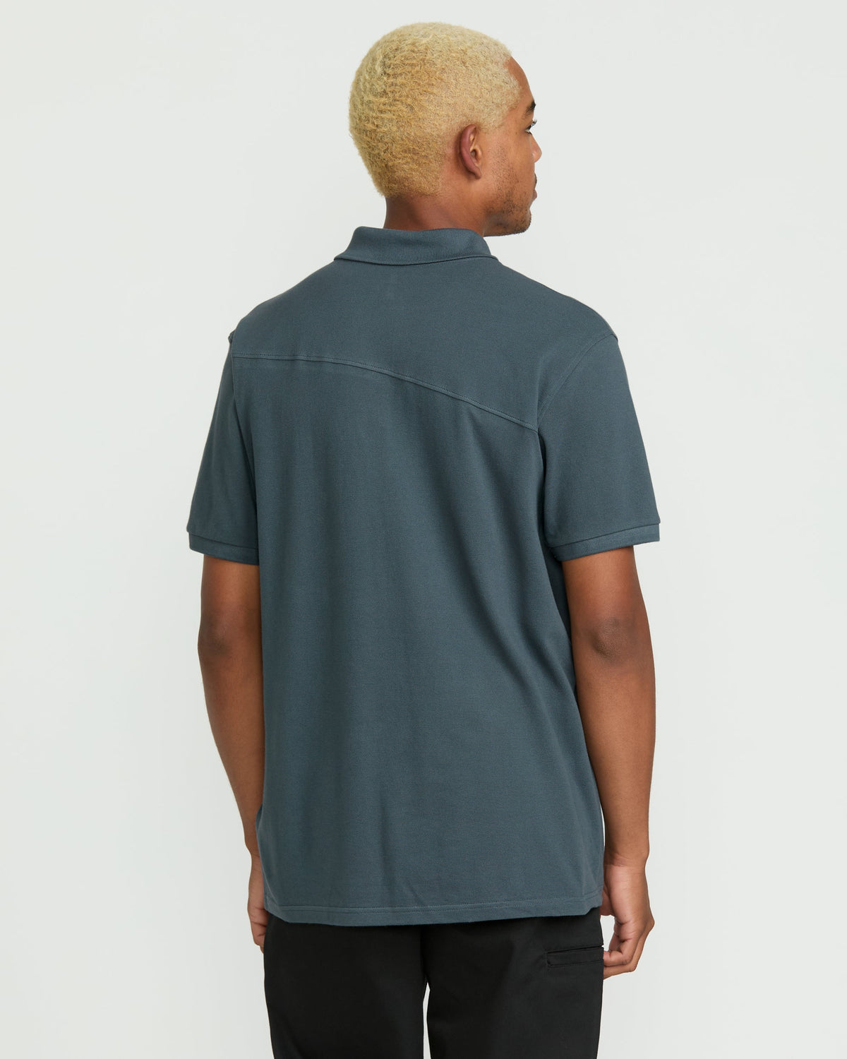 Men's Sitestone Polo Short Sleeve Tee Dark Slate - Volcom