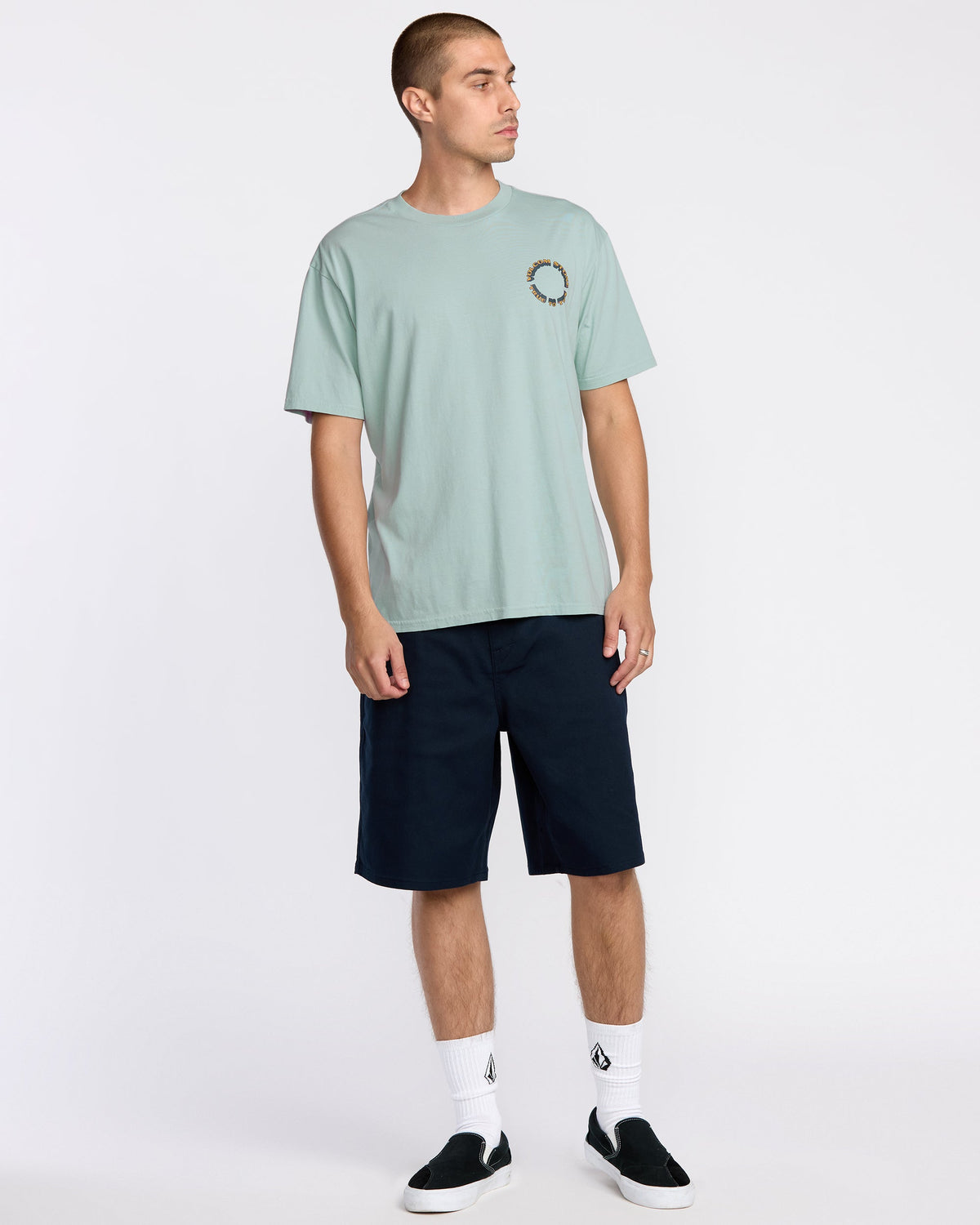 Men's Daylighter Short Sleeve Tee Chambray - Volcom