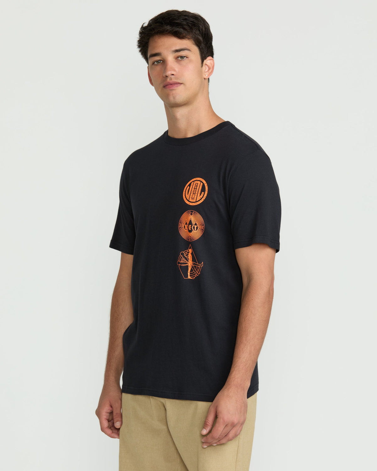 Men's Distance Short Sleeve Tee Antique Black - Volcom