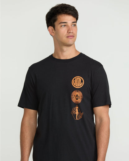 Men's Distance Short Sleeve Tee Antique Black - Volcom