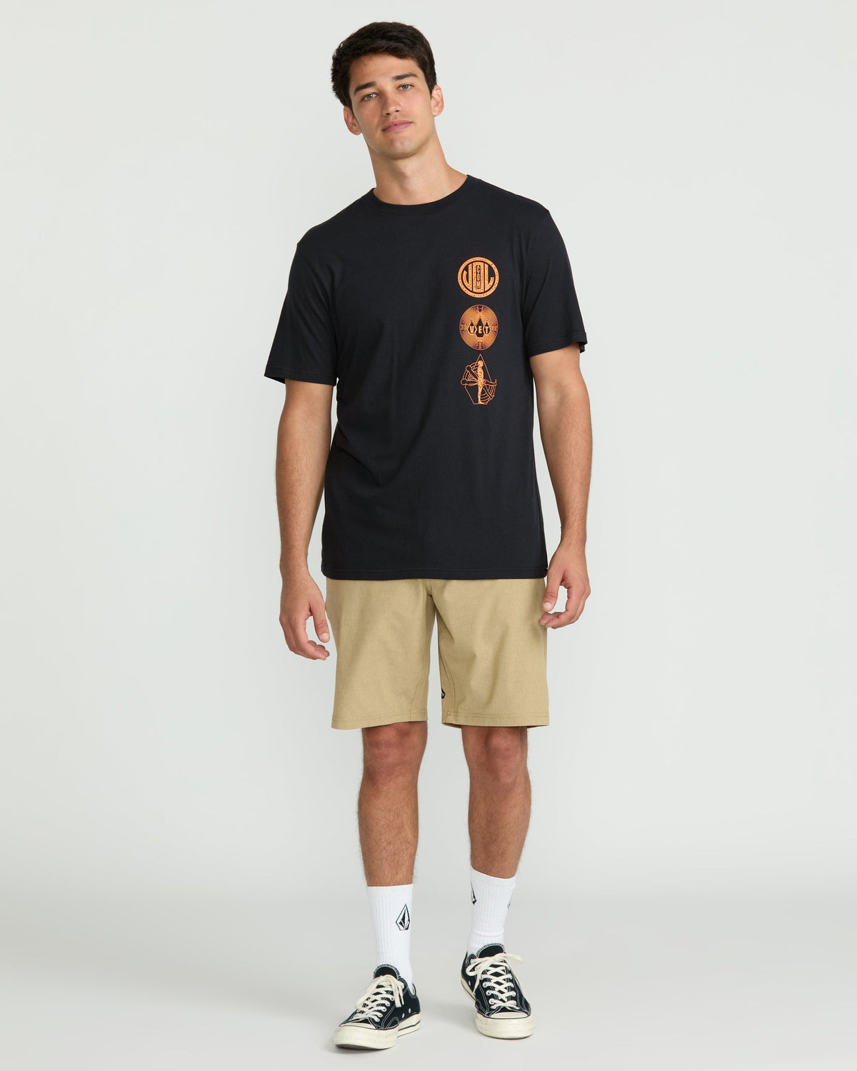 Men's Distance Short Sleeve Tee Antique Black - Volcom