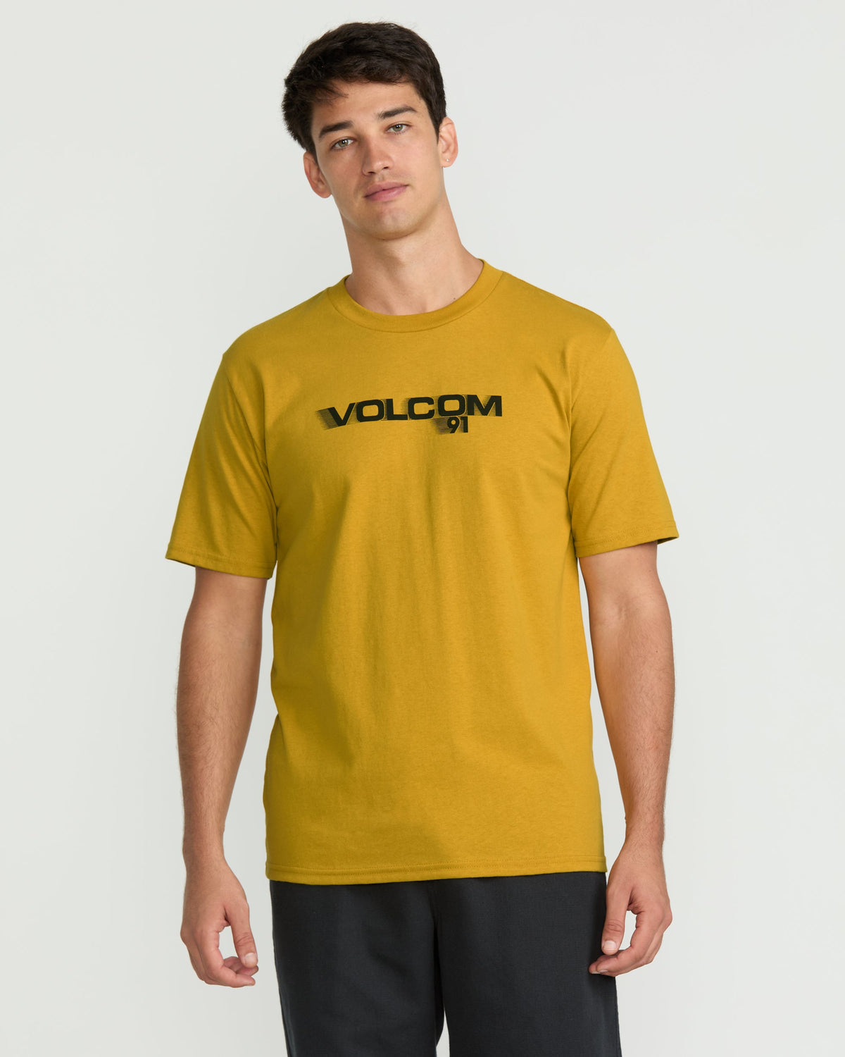 Men's Olympian Short Sleeve Tee Mustard Gold - Volcom