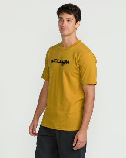 Men's Olympian Short Sleeve Tee Mustard Gold - Volcom
