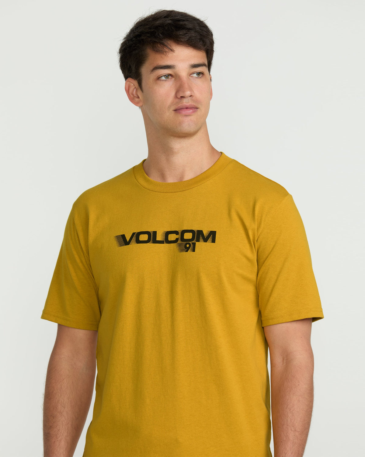 Men's Olympian Short Sleeve Tee Mustard Gold - Volcom