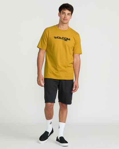 Men's Olympian Short Sleeve Tee Mustard Gold - Volcom