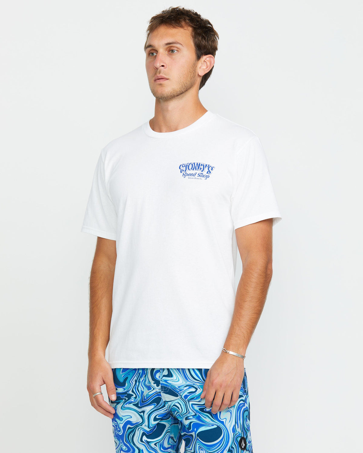 Men's Stoneys Uniform Short Sleeve Tee White - Volcom