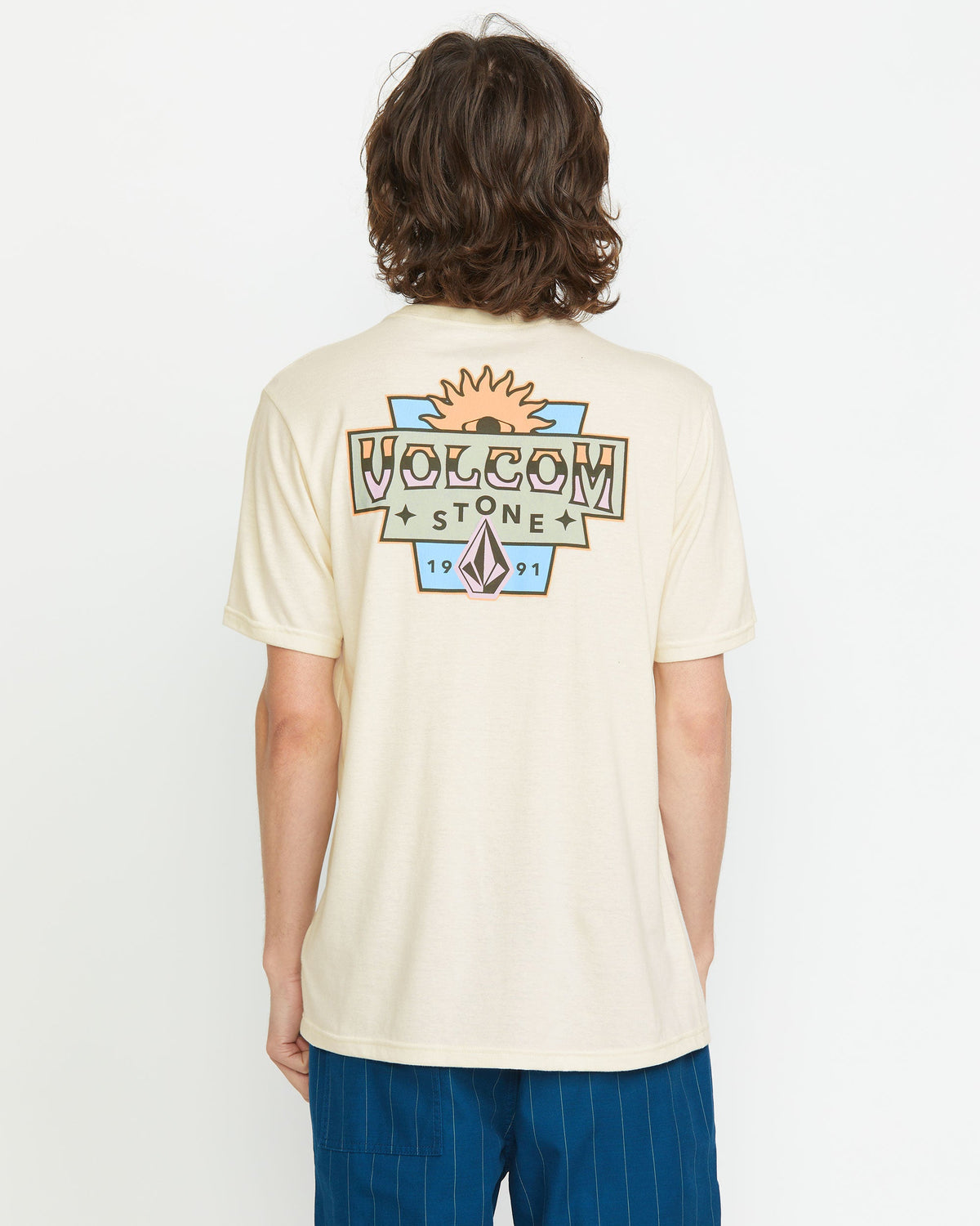 Men's Sure Thing Short Sleeve Tee Off White Heather - Volcom