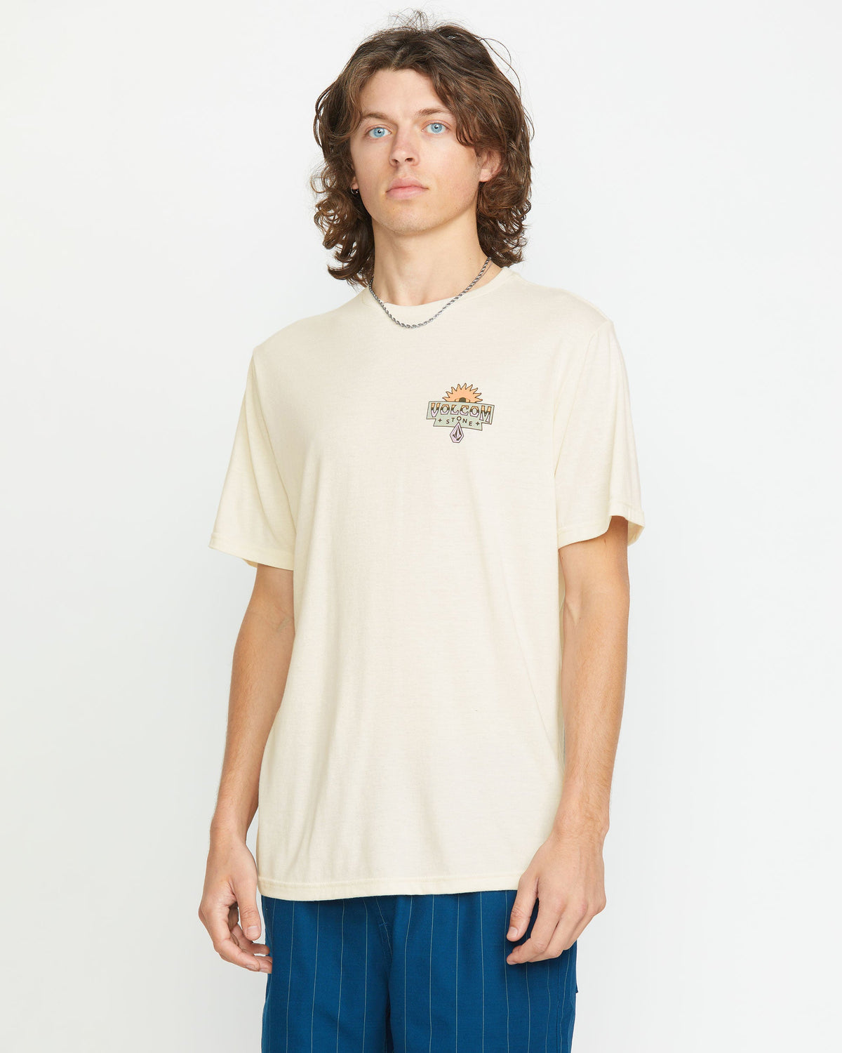 Men's Sure Thing Short Sleeve Tee Off White Heather - Volcom