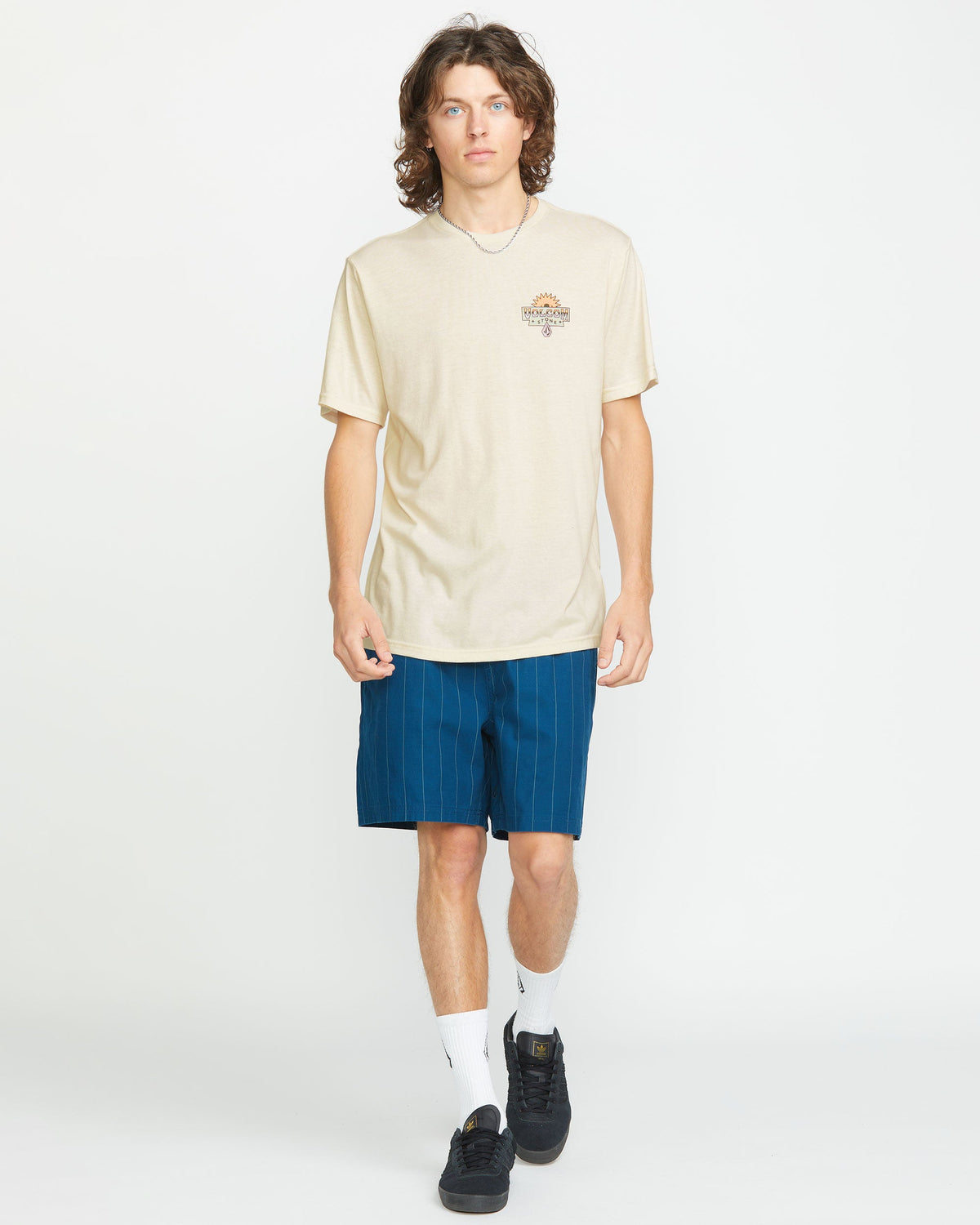 Men's Sure Thing Short Sleeve Tee Off White Heather - Volcom