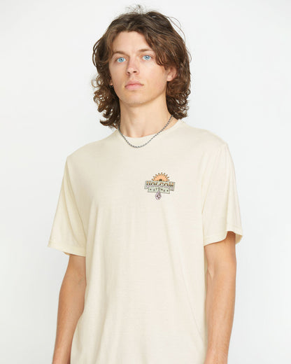 Men's Sure Thing Short Sleeve Tee Off White Heather - Volcom
