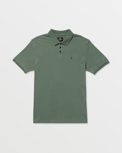 Men's Sitestone Polo Short Sleeve Tee Light Olive - Volcom