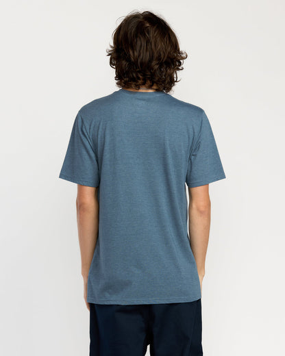 Men's Cue 91 Short Sleeve Tee Blue Wash - Volcom