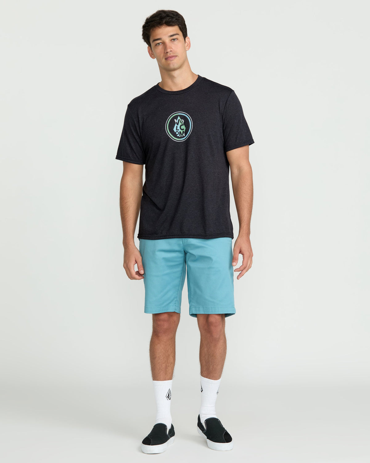 Men's Prisim Tech Short Sleeve Tee Charcoal Heather - Volcom