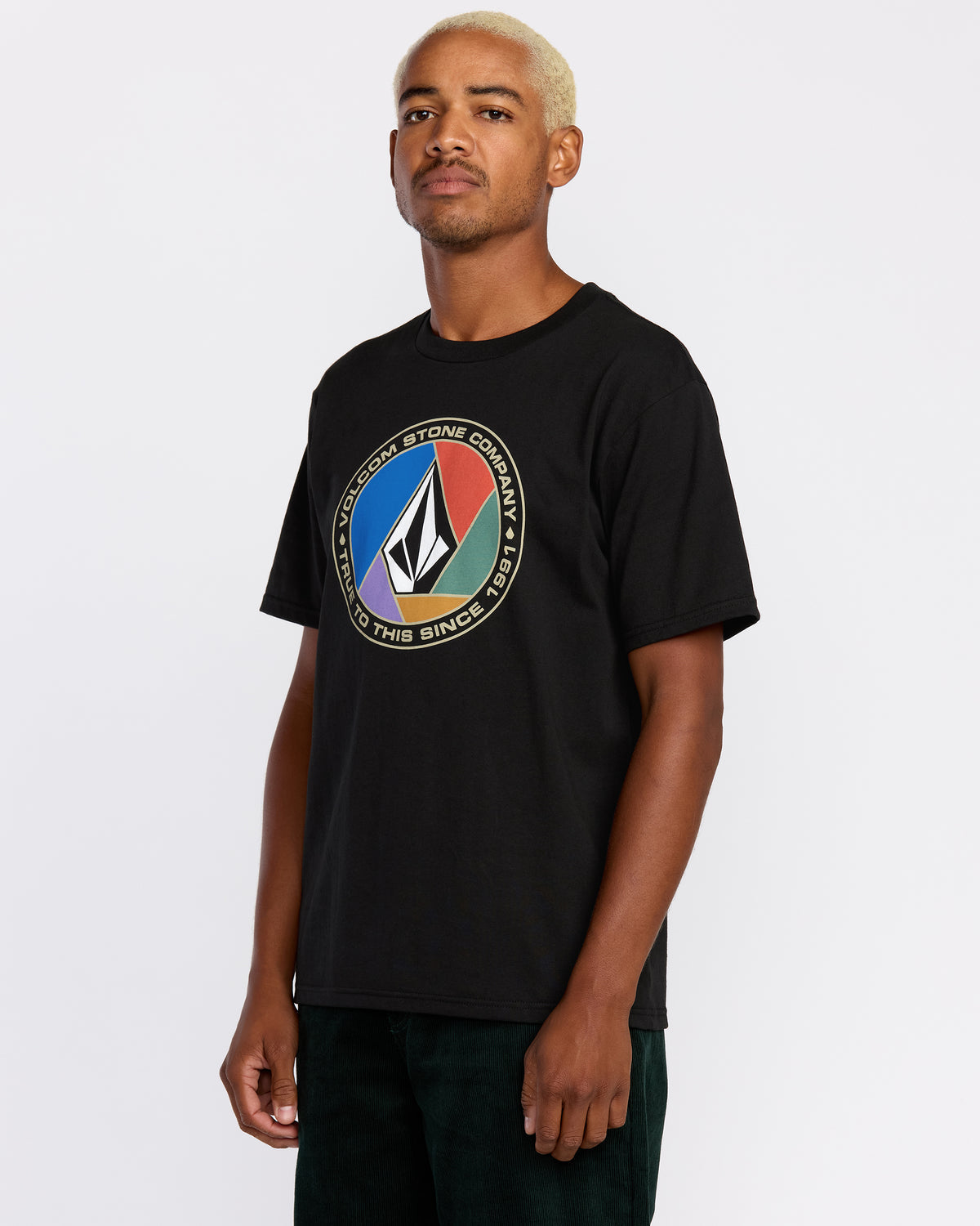 Men's Circle Stone Short Sleeve Tee Black - Volcom
