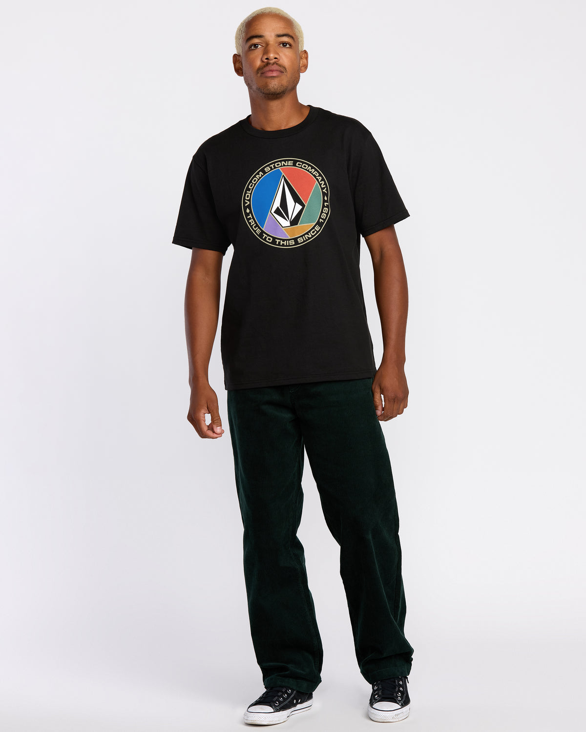 Men's Circle Stone Short Sleeve Tee Black - Volcom