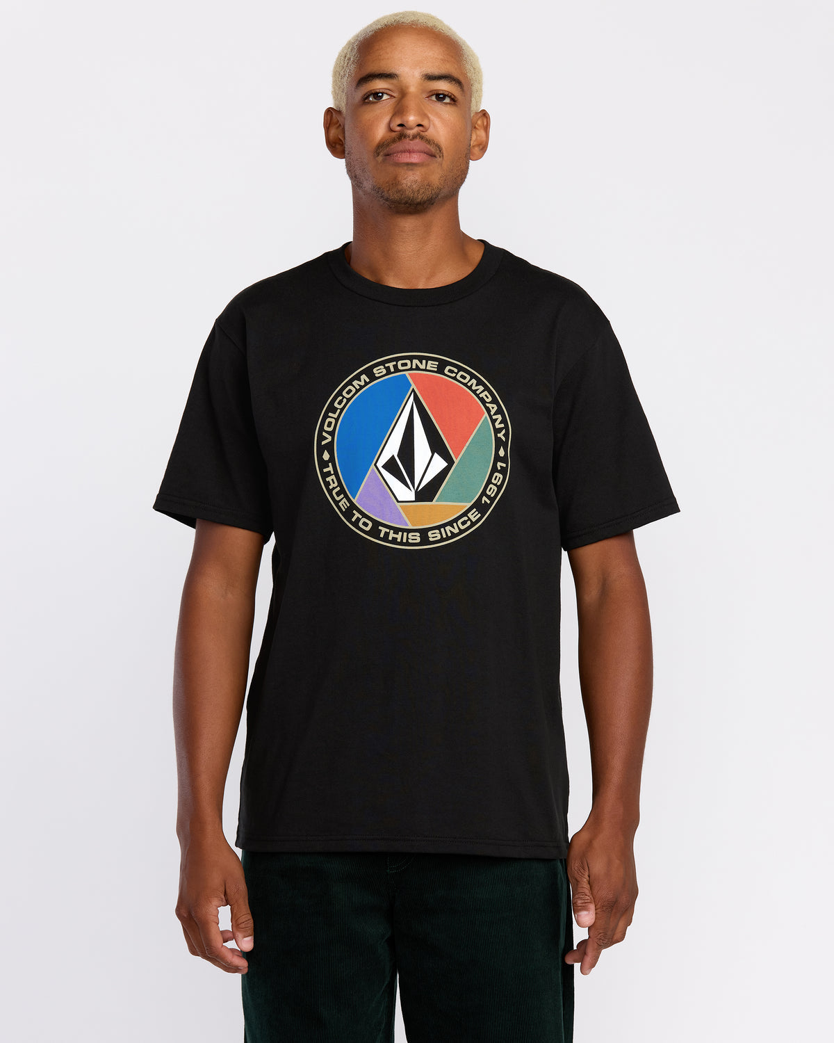 Men's Circle Stone Short Sleeve Tee Black - Volcom