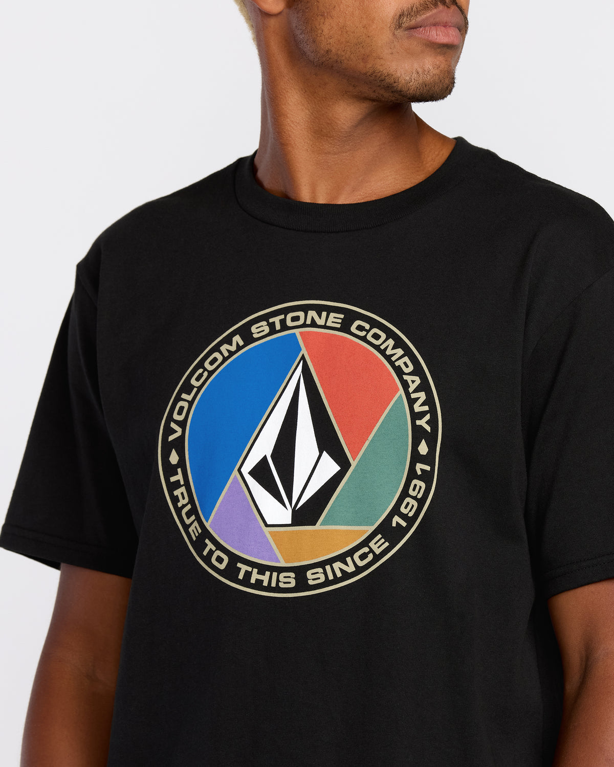 Men's Circle Stone Short Sleeve Tee Black - Volcom