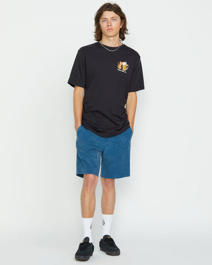 Men's Curious Cat Short Sleeve Tee Washed Black Heather - Volcom