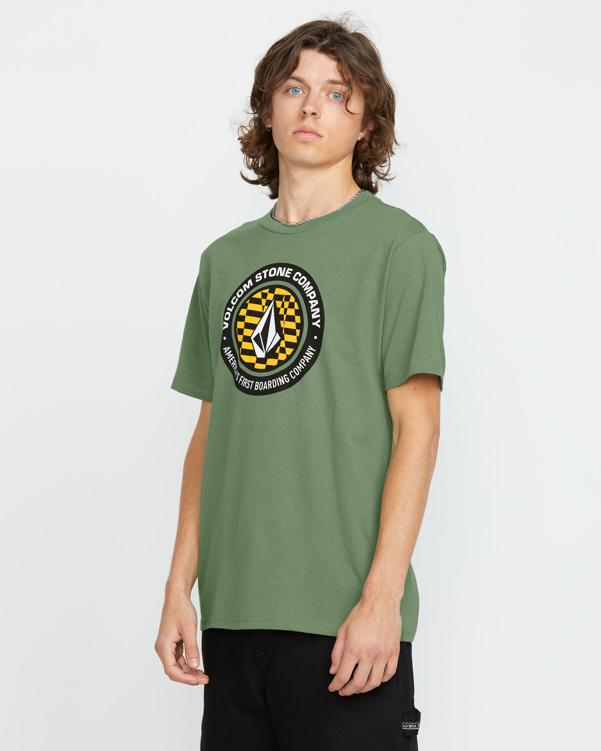 Men's Stoney Circle Short Sleeve Tee Light Olive - Volcom