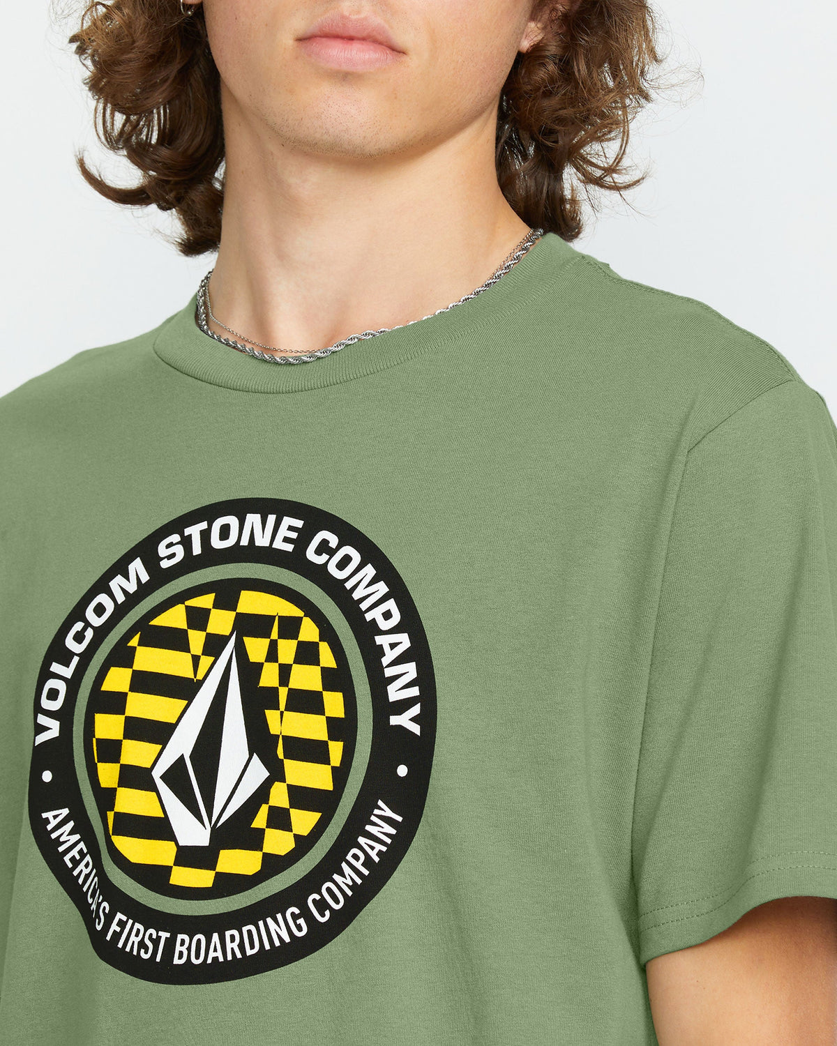 Men's Stoney Circle Short Sleeve Tee Light Olive - Volcom