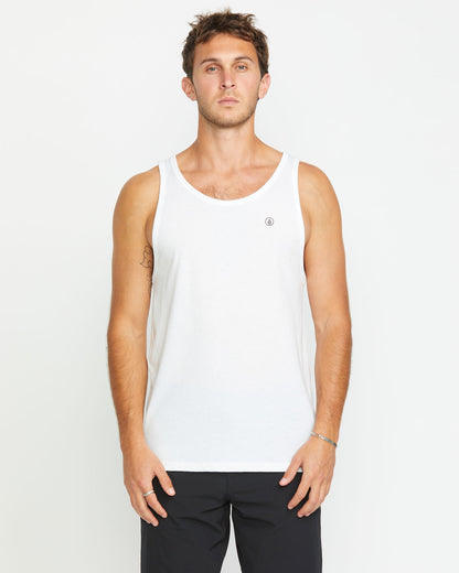 Men's Solid Heather Tank White - Volcom
