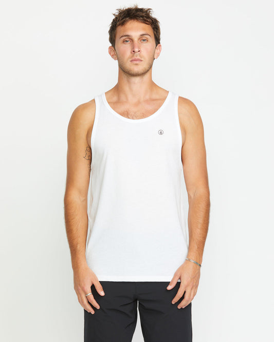 Men's Solid Heather Tank White - Volcom