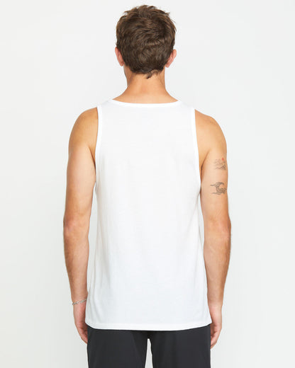 Men's Solid Heather Tank White - Volcom