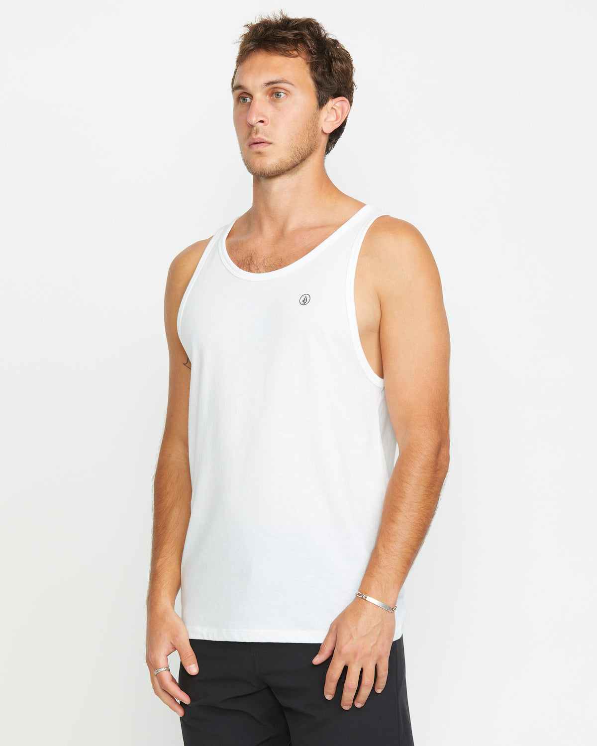 Men's Solid Heather Tank White - Volcom