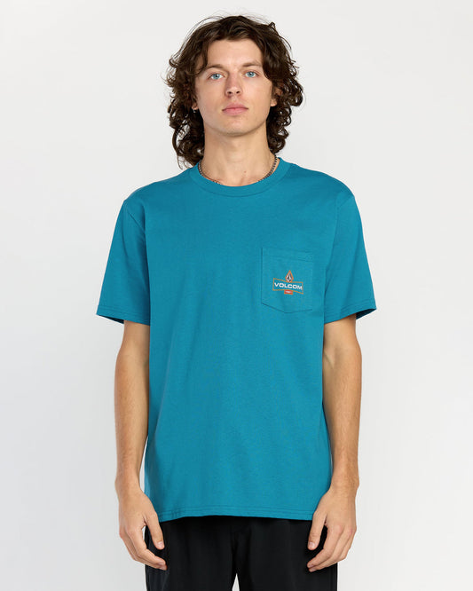 Men's Lugnut Pocket Short Sleeve Tee Coronet Blue - Volcom