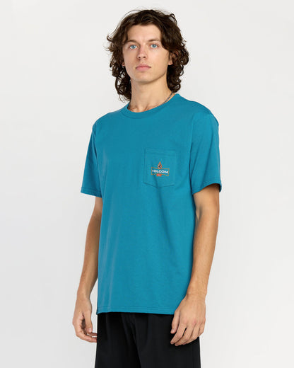 Men's Lugnut Pocket Short Sleeve Tee Coronet Blue - Volcom